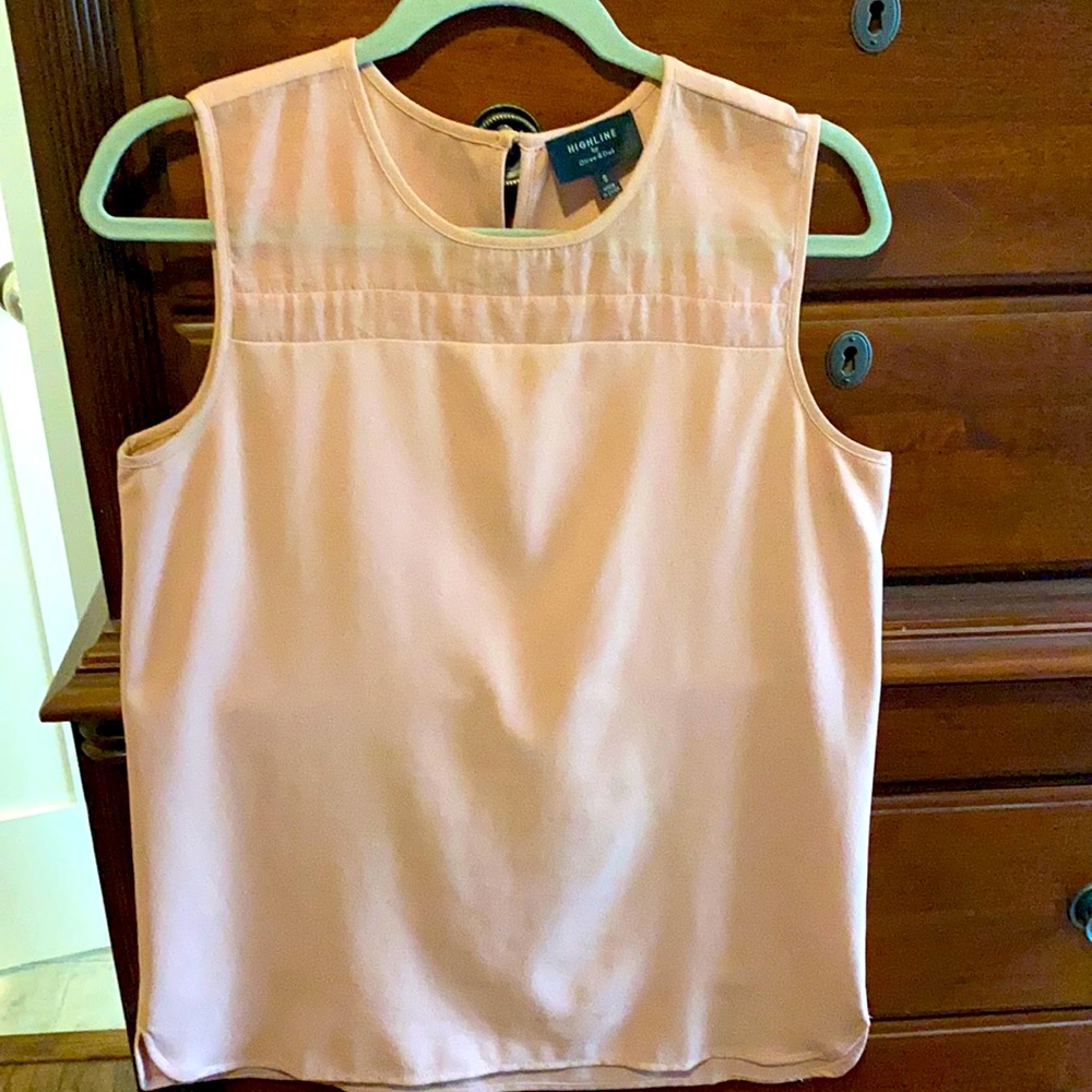 Pink sleeveless top